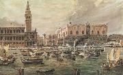Luigi Querena The Arrival in Venice of Napoleon-s Troops oil painting on canvas